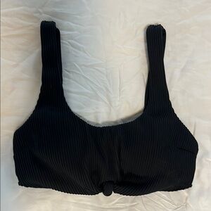 Black‎ Ribbed Hollister Bikini Swim Top | Women's Small
